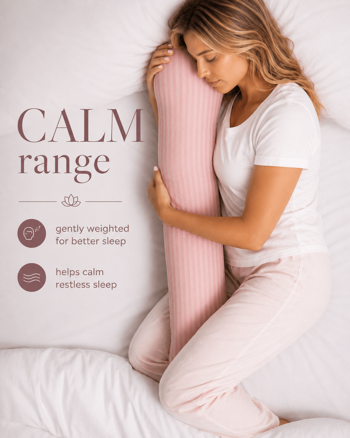 CALM - Weighted Body Sleep Pillow sleep body support pillow – SiEST Sleep