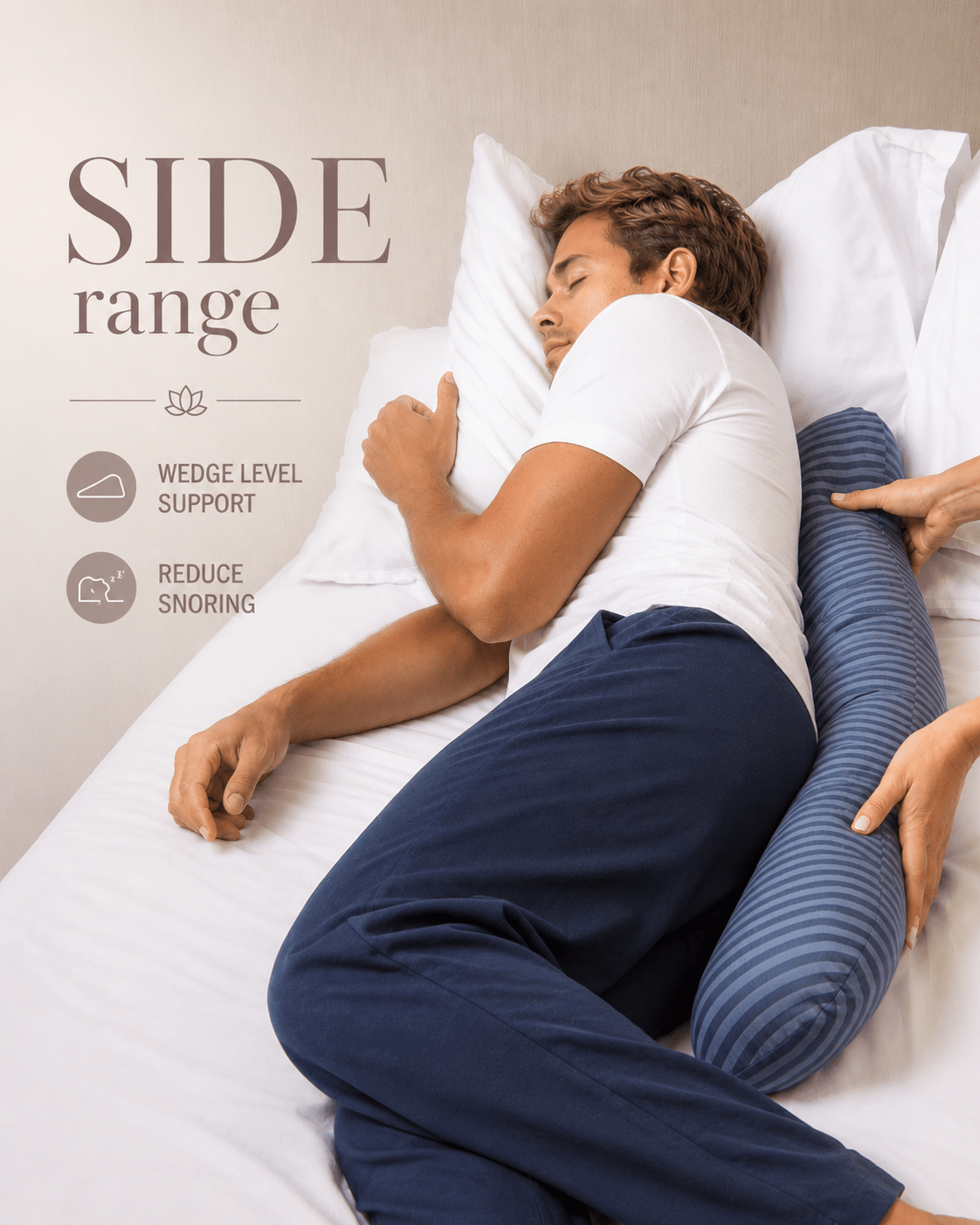 SIDE — Firm Side Sleep body Pillow for Snoring sleep body support pillow – SiEST Sleep